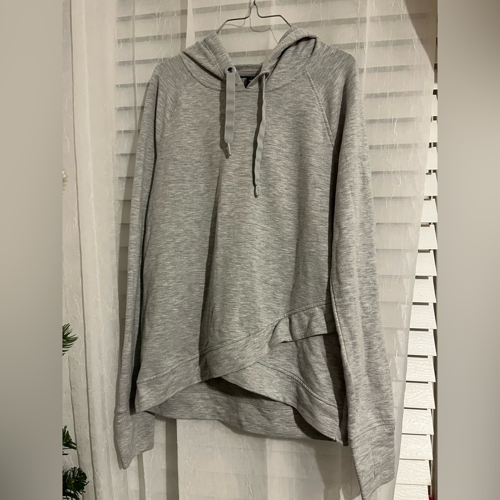 Size small gray pullover with hood